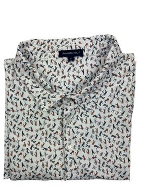 Atlantic Sol Men’s Golfers Print Athletic Polo Shirt XL